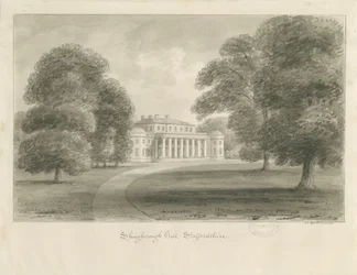 Shugborough Hall: seepiapiirustus