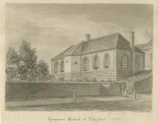 Stafford - Grammar School: seepiapiirustus, 1837