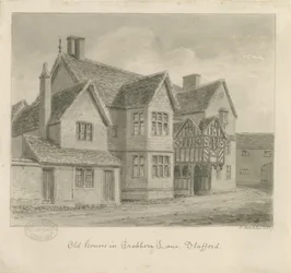 Stafford - Old Houses in Crabbery Lane: seepiapiirros