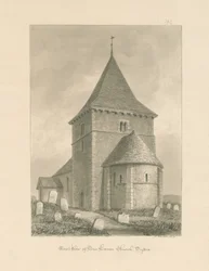 Sussex - Newhaven Church: seepiapiirustus, 1830