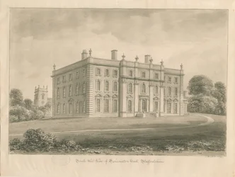 Swynnerton Hall: seepiapiirustus, 1841