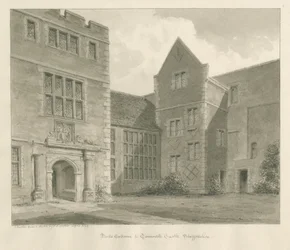 Tamworth Castle: seepiapiirustus, huhtikuu 1849
