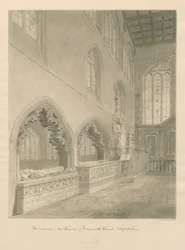Tamworthin kirkko - Monumentit: seepiapiirustus