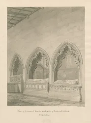 Tamworthin kirkko - Monumentit: seepiapiirustus