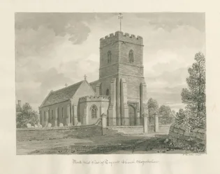 Trysullin kirkko: seepiapesupiirustus, 1846