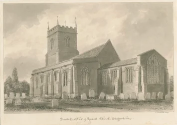 Yoxall Church: seepiapiirustus