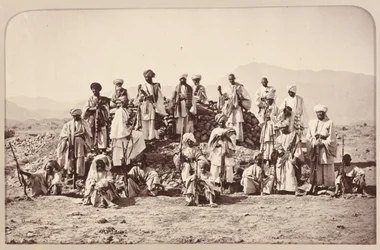 ?Afridi Picket lähellä Jumrood, Khyber ja Rotass kaukana?, 1879 noin