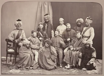 Brittiläiset upseerit, 5. jalkaväkirykmentti, Punjab Frontier Force