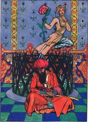 Persialaisen Ormuzin haaveilu, kuvitus Kaman puutarhasta (ja muita sanoituksia Intiasta), 1920