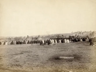 Intiaanineuvosto vihamielisessä leirissä, 1891