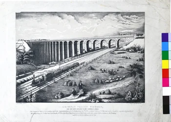 Crimple Valley -viadukti, York ja North Midland Railway. Harrogate Branch