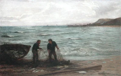 Landing the Catch (öljy kankaalle)