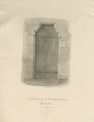 Armitagen kirkko - North Doorway: seepiapiirros