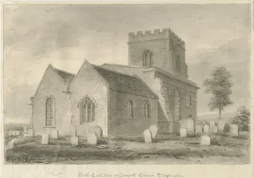 Draycott in the Moors Church: seepiapiirustus, 1841