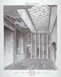 "Sir Thomas Popen talon läntisen siiven sisätilat Bermondseyssa", 1808