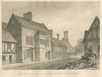 Worcestershire - Droitwich - Workhouse: seepiapiirustus