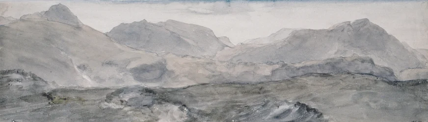 Tanawin mula sa Tuktok ng Honister Crag (watercolour)finn