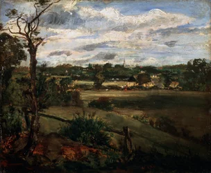 Näkymä Highgateen Hampstead Heathista, 1800-luvun alku