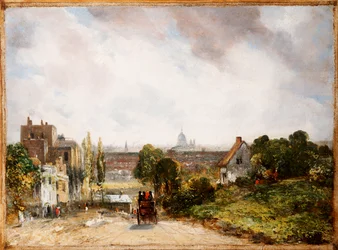 Näkymä Lontoon kaupunkiin Sir Richard Steelen mökistä, Hampstead, n. 1832