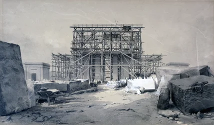Euston Archin rakentaminen, tammikuu 1838 (kynä ja muste ja pesu paperille)