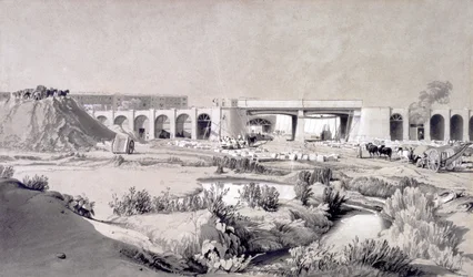 Hampstead Road Bridge, 5. lokakuuta 1836 (kynä ja muste ja pesu paperille)