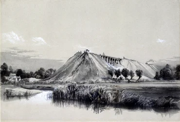 Pengerryksen teko Wolvertonissa, 29. kesäkuuta 1837 (kynä ja muste ja pesu paperille)