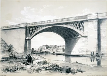 Nash Mill Bridge, lähellä Kings Langleyä, Hertfordshire, 1839
