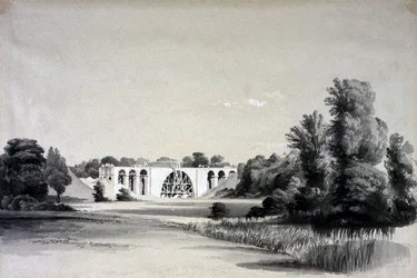 Sowen maasilta, lähellä Binleyä, 2. heinäkuuta 1837 (kynä ja muste ja pesu paperille)