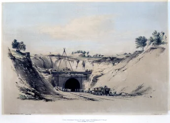 Watford Tunnel, Hertfordshire, 6. kesäkuuta 1837 (väri litteä)