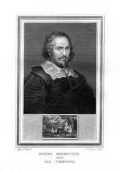 Pietro da Cortona, italialainen barokin aikakauden taidemaalari, 1825.