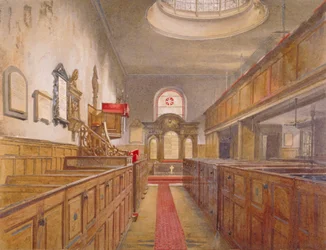 Pyhän kolminaisuuden sisustus, Minories, Lontoo, 1881