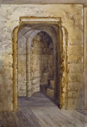 Bloody Towerin sisustus Lontoon Towerissa, 1884.