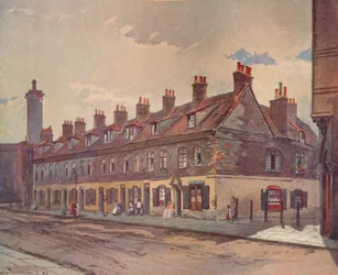 Vanhat talot Pye Streetissä, Westminsterissä, Lontoossa, 1883 1926