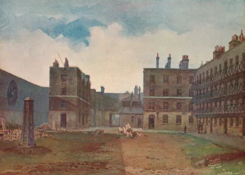 Queens Bench Prison - The Prisoners Yard, Borough High Street, Southwark, Lontoo, 1879 1926