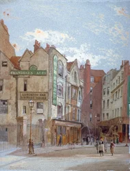 Näkymä Woods-hotellista, Portugal Street, Westminster, Lontoo, c1880