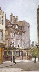Näkymä Crooked Billet Innistä, King Street, Stepney, Lontoo, 1886