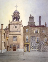 Näkymä Chapel Towerin pohjoispuolelle, Charterhouse, Lontoo, 1885.