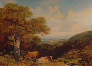 "Maisema karjan kanssa", 1847, 1935
