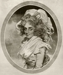 Sarah Siddons, kaiverrus Peltro W. Tomkins, Alfred Whitmanin teoksesta "The Print-Collector