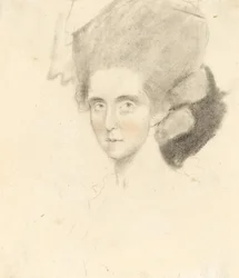 Strathmoren kreivitär, 1781 (kynä mustilla ja punaisilla liiduilla paperilla)