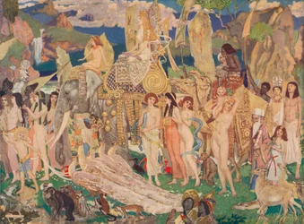Norsunluuta, apinoita ja riikinkukkoja: Saban kuningatar, n. 1909