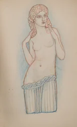 Nimetön [naishahmo] (lyijykynä)