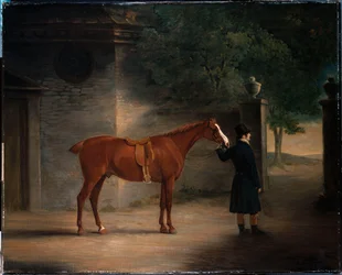 Metsästäjä ja sulhanen pihalla, 1816