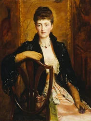 Taiteilijan tyttären Alice Sophia Caroline Stuart Wortleyn muotokuva, 1887