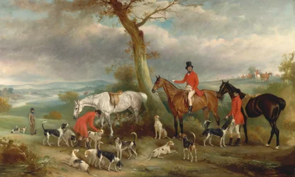 Thomas Wilkinson, M.F.H., Hurworth Foxhoundsin kanssa