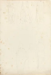 Sheet of Studies of Cooked Figuurit