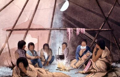 Creen intiaaniteltan sisustus, 1823