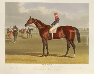 "Don John", suurten St. Leger -panosten voittaja Doncasterissa, 1838, kaivertanut Charles Hunt (1803-77), pub. S. und J. Fuller, 1838 (akvatinta)