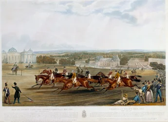 Prix du jockey club a Chantilly vuonna 1841 Print by John Frederick Herring (1795-1865) (ec.engl.) 1841 Collection privee