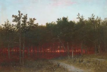 Twilight in the Cedars Darienissa, Connecticutissa, 1872.